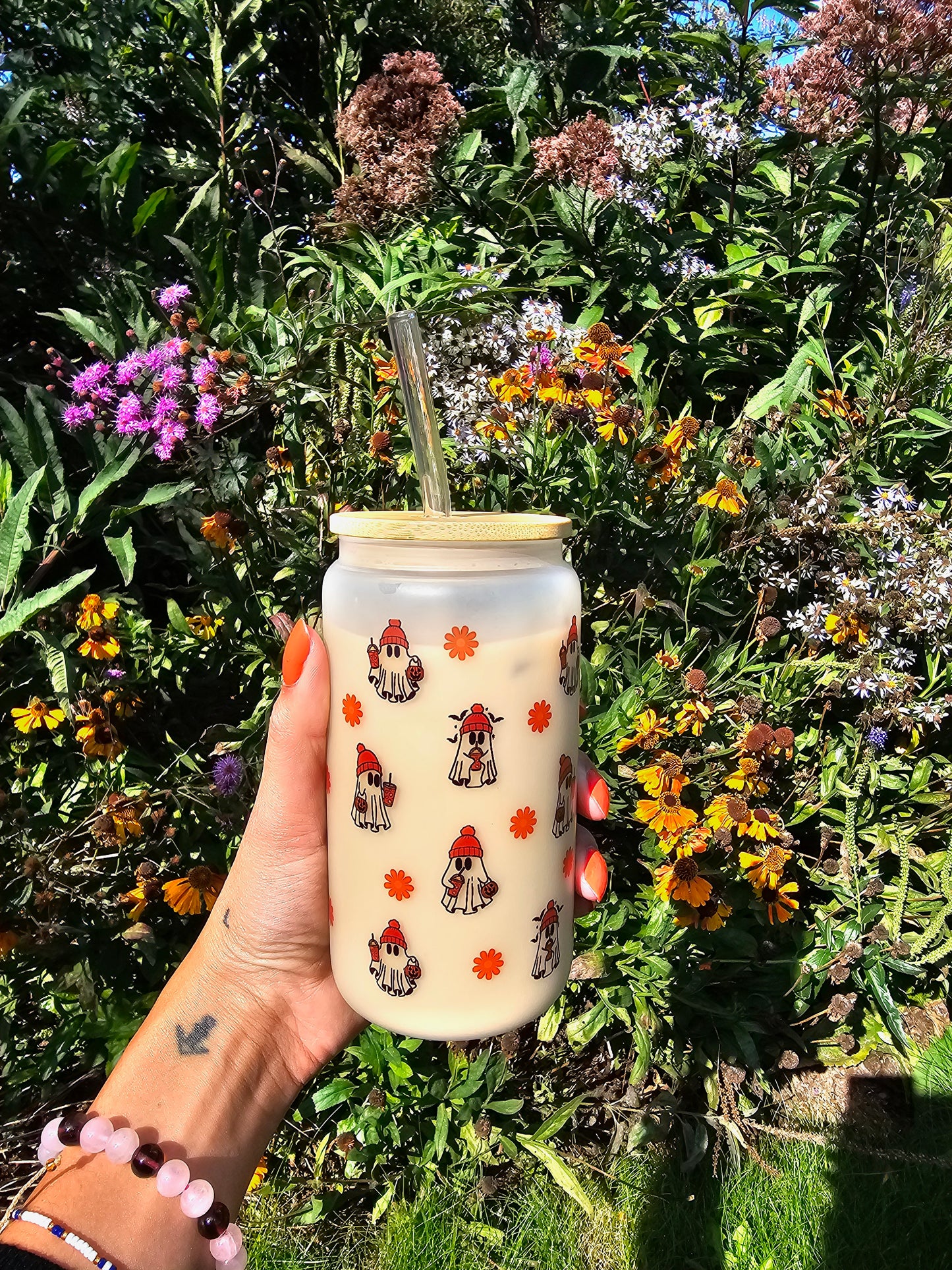 'Boo! Bitch!' Libbey Glass Can