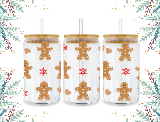 'Gingerbread Heart' Libbey Glass Can